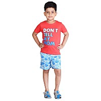 Clothe Funn Boys Coordinate Set Tshirt Shorts Set Coralwhite 1112 Years