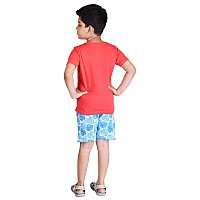 Clothe Funn Boys Coordinate Set Tshirt Shorts Set Coralwhite 1112 Years