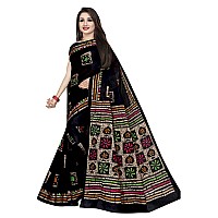 TAMAIRA FASHION Womens Plain Weave Pure Cotton Saree Without Blouse Piece(AB12_Black)