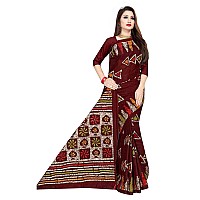 TAMAIRA FASHION Womens Plain Weave Pure Cotton Saree Without Blouse Piece(AB13_Maroon)