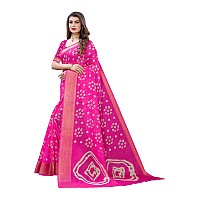 Yashika Womens Printed Linen Zari Saree With Blouse PieceRADHIKA PINK_Free Size