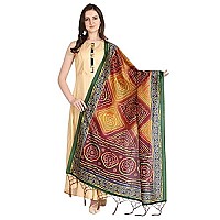 Kahiraa Wholetex Womens Silk Multicoloured Digital Print Free Size Silk Dupatta