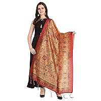 Kahiraa Wholetex Womens Silk Multicoloured Digital Print Free Size Silk Dupatta