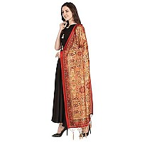 Kahiraa Wholetex Womens Silk Multicoloured Digital Print Free Size Silk Dupatta