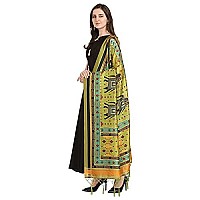 Kahiraa Wholetex Womens Silk Multicoloured Digital Print Free Size Silk Dupatta