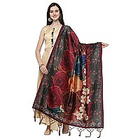 Kahiraa Wholetex Womens Silk Multicoloured Digital Print Free Size Silk Dupatta