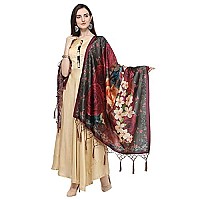 Kahiraa Wholetex Womens Silk Multicoloured Digital Print Free Size Silk Dupatta