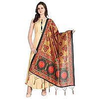 Kahiraa Wholetex Womens Silk Multicoloured Digital Print Free Size Silk Dupatta