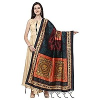 Kahiraa Wholetex Womens Silk Multicoloured Digital Print Free Size Silk Dupatta