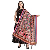 Kahiraa Wholetex Womens Silk Multicoloured Digital Print Free Size Silk Dupatta