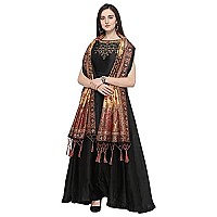 Kahiraa Wholetex Womens Silk Multicoloured Digital Print Free Size Silk Dupatta