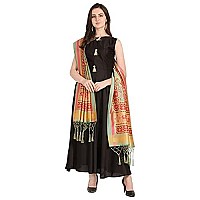 Kahiraa Wholetex Womens Silk Multicoloured Digital Print Free Size Silk Dupatta