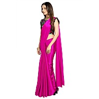 Cloud walker Women Soft Satin Silk Saree With Digital Printed Unstiched Blouse Piece(5.5m Saree +0.8m Blouse Piece). (RANI)