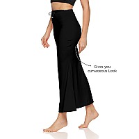 Zornitsa Lycra Saree Shapewear Petticoat For Women Skirts For Women Black M