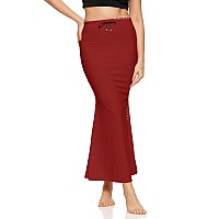 Zornitsa Lycra Saree Shapewear Petticoat For Women Skirts For Women Maroon Xl