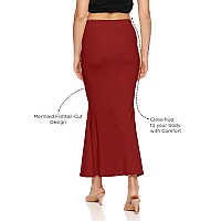 Zornitsa Lycra Saree Shapewear Petticoat For Women Skirts For Women Maroon Xl