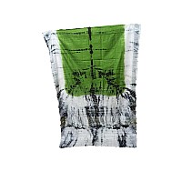 HAIDER ALI AND SONS Womens Linen Slub Shibori Design Saree with Blouse (GREEN)