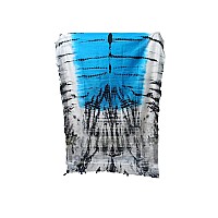 HAIDER ALI AND SONS Womens Linen Slub Shibori Design Saree with Blouse (SKY BLUE)