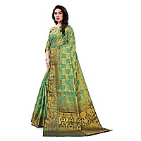 SERONA FABRICS Womens Banarasi Art Silk Saree With Blouse Piece (SERONA1142__Light Green)