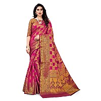 SERONA FABRICS Womens Banarasi Art Silk Saree With Blouse Piece (SERONA1144__Light Pink)