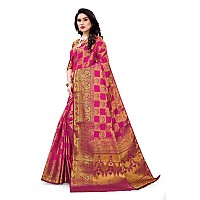 SERONA FABRICS Womens Banarasi Art Silk Saree With Blouse Piece (SERONA1144__Light Pink)