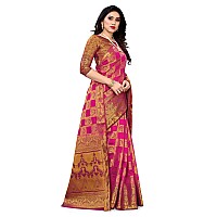 SERONA FABRICS Womens Banarasi Art Silk Saree With Blouse Piece (SERONA1144__Light Pink)