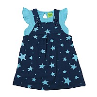 Clothe Funn New Born Knee Length Baby Girl Dress Navytblue 03 Months