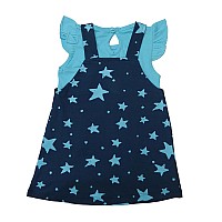 Clothe Funn New Born Knee Length Baby Girl Dress Navytblue 03 Months