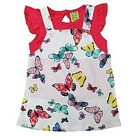 Clothe Funn New Born Knee Length Baby Girl Dress Whitefuschia 1218 Months