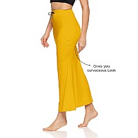 Zornitsa Lycra Saree Shapewear Petticoat For Women Skirts For Women Yellow Xl