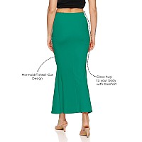 Zornitsa Lycra Saree Shapewear Petticoat For Women Skirts For Women Rama Green Xl