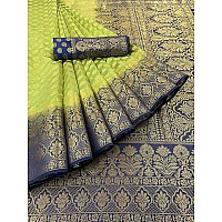 C J Enterprise Women Pure Soft Kanjivaram Silk Saree Banarasi For Wedding Latest Party Sari With Blouse Piece Kanchipuram Pattu