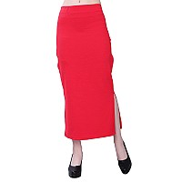 Selvia Womens Lycra Full Elastic Saree Shapewear Patticoat (180TKN114-M_Dark Red)