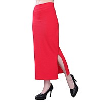 Selvia Womens Lycra Full Elastic Saree Shapewear Patticoat (180TKN114-M_Dark Red)