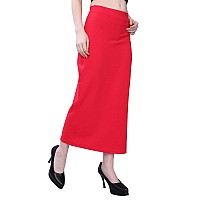 Selvia Womens Lycra Full Elastic Saree Shapewear Patticoat (180TKN114-M_Dark Red)