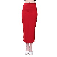 Selvia Womens Lycra Full Elastic Saree Shapewear Patticoat (180TKN117-M_Red)