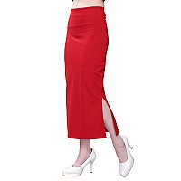 Selvia Womens Lycra Full Elastic Saree Shapewear Patticoat (180TKN117-M_Red)