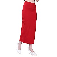 Selvia Womens Lycra Full Elastic Saree Shapewear Patticoat (180TKN117-M_Red)