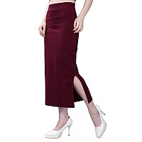 Selvia Womens Lycra Full Elastic Saree Shapewear Patticoat (180TKN116-L_Brown)