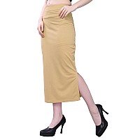 Selvia Womens Lycra Full Elastic Saree Shapewear Patticoat (180TKN123-XL_Cream)