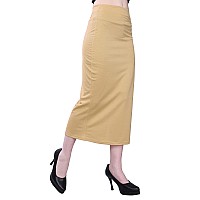 Selvia Womens Lycra Full Elastic Saree Shapewear Patticoat (180TKN123-XL_Cream)