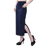 Selvia Womens Lycra Full Elastic Saree Shapewear Patticoat (180TKN112-XL_Navy Blue)