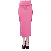 Selvia Womens Lycra Full Elastic Saree Shapewear Patticoat (180TKN111-L_Pink)