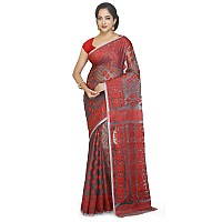 BENGAL HANDLOOM Exclusive Womens Cotton Silk Dhakai Allover Soft Jamdani Saree, Multi