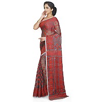 BENGAL HANDLOOM Exclusive Womens Cotton Silk Dhakai Allover Soft Jamdani Saree, Multi