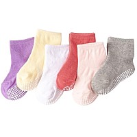 Momisy Baby Girl Boys Non Slip Trainer Socks Toddlers Infant Socks Warm And Socks Cotton Stretch Crew Antislip Baby Socks6 Pai