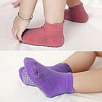 Momisy Baby Girl Boys Non Slip Trainer Socks Toddlers Infant Socks Warm And Socks Cotton Stretch Crew Antislip Baby Socks6 Pai