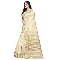 arriva fab Womens Assam Silk With golden broad border Saree