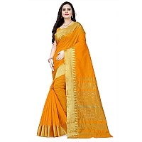 arriva fab Womens Assam Silk With golden broad border Saree