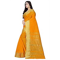 arriva fab Womens Assam Silk With golden broad border Saree